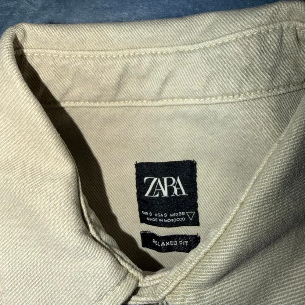 Zara cream button-up shirt